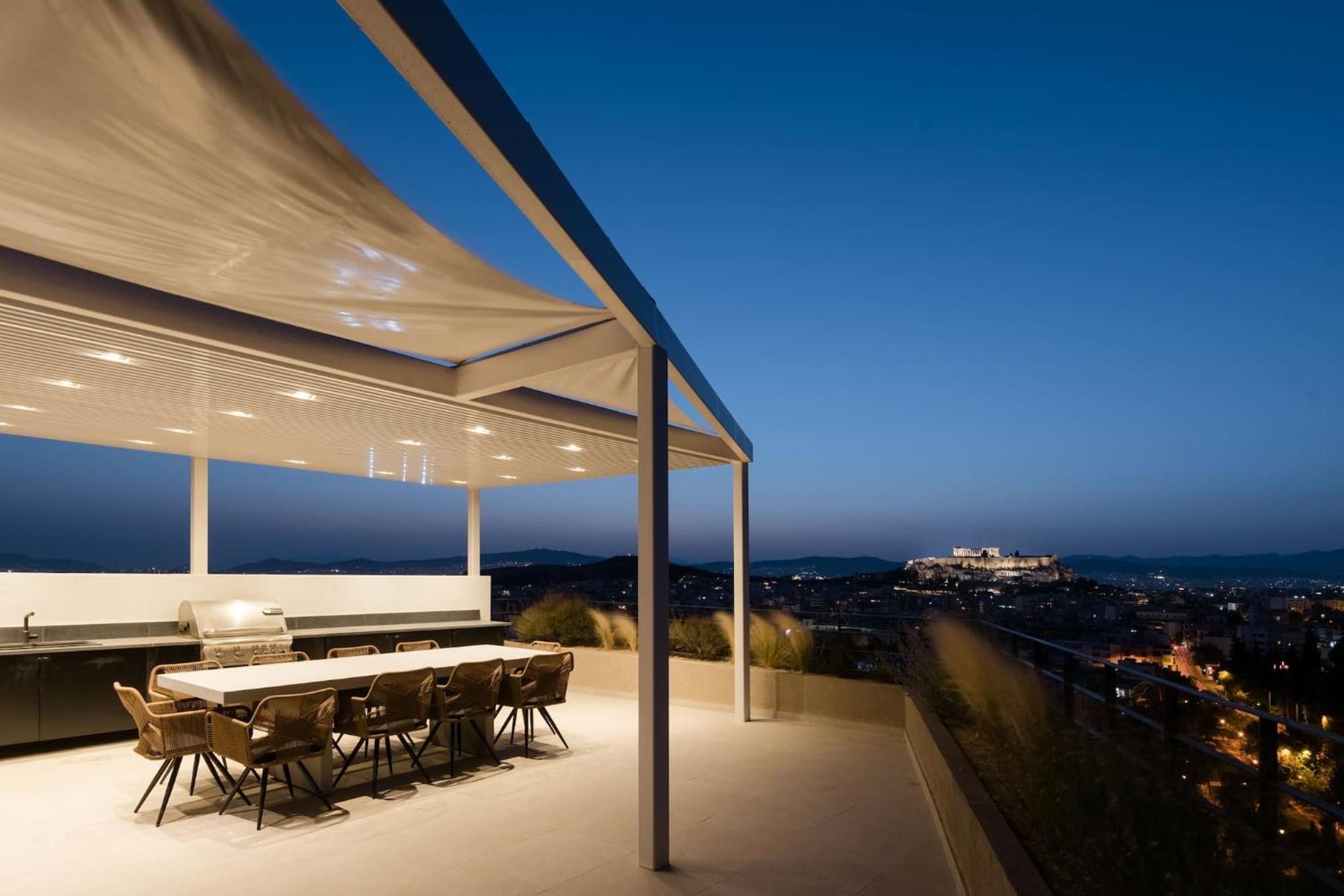 Daire Urban With Stunning Acropolis View & Roofdeck Atina